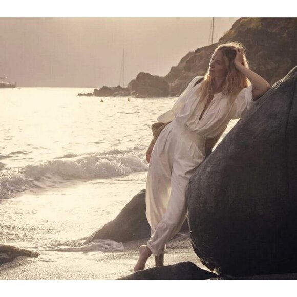 ๐DOEN๐ Louvre Pant ~ High Waisted Pleated Ankle Pants Salt White 10 NWT - Picture 8 of 16